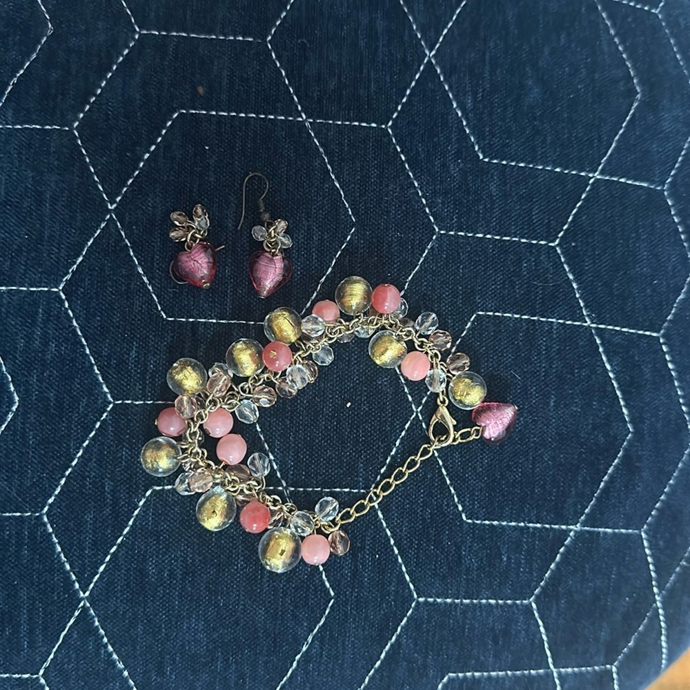 Red envelope bracelets and matching earrings
